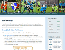 Tablet Screenshot of pepperellsoccer.org